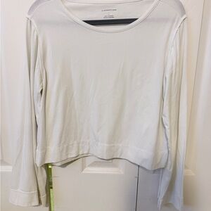 Anthropologie Cream Long Sleeve Top